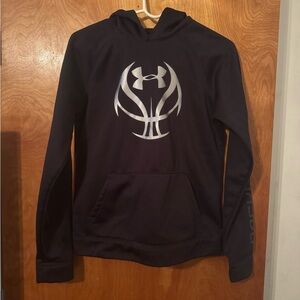 Under Armour Black Hoodie with Silver Logo